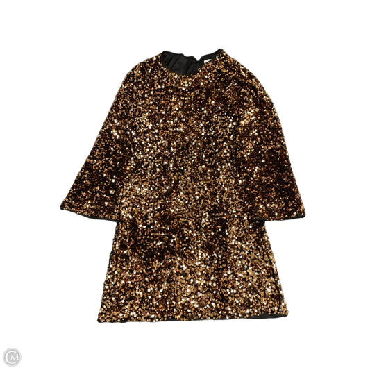 Dress Party Short By H&m In Gold, Size: S
