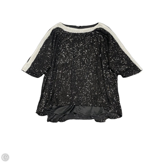 Top 3/4 Sleeve By Cable And Gauge In Black & White, Size: 3x