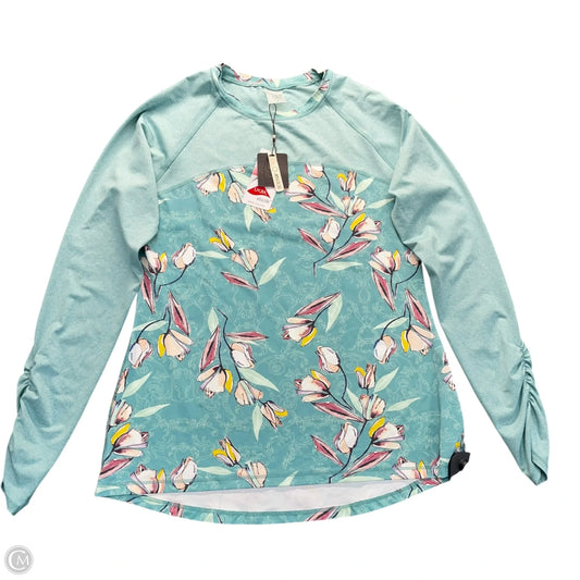 Athletic Top Long Sleeve Crewneck By Calia In Teal, Size: L