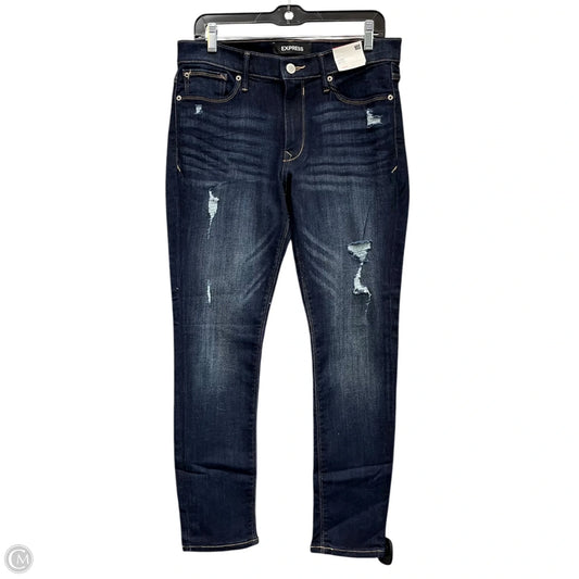 Jeans Skinny By Express In Blue, Size: 10