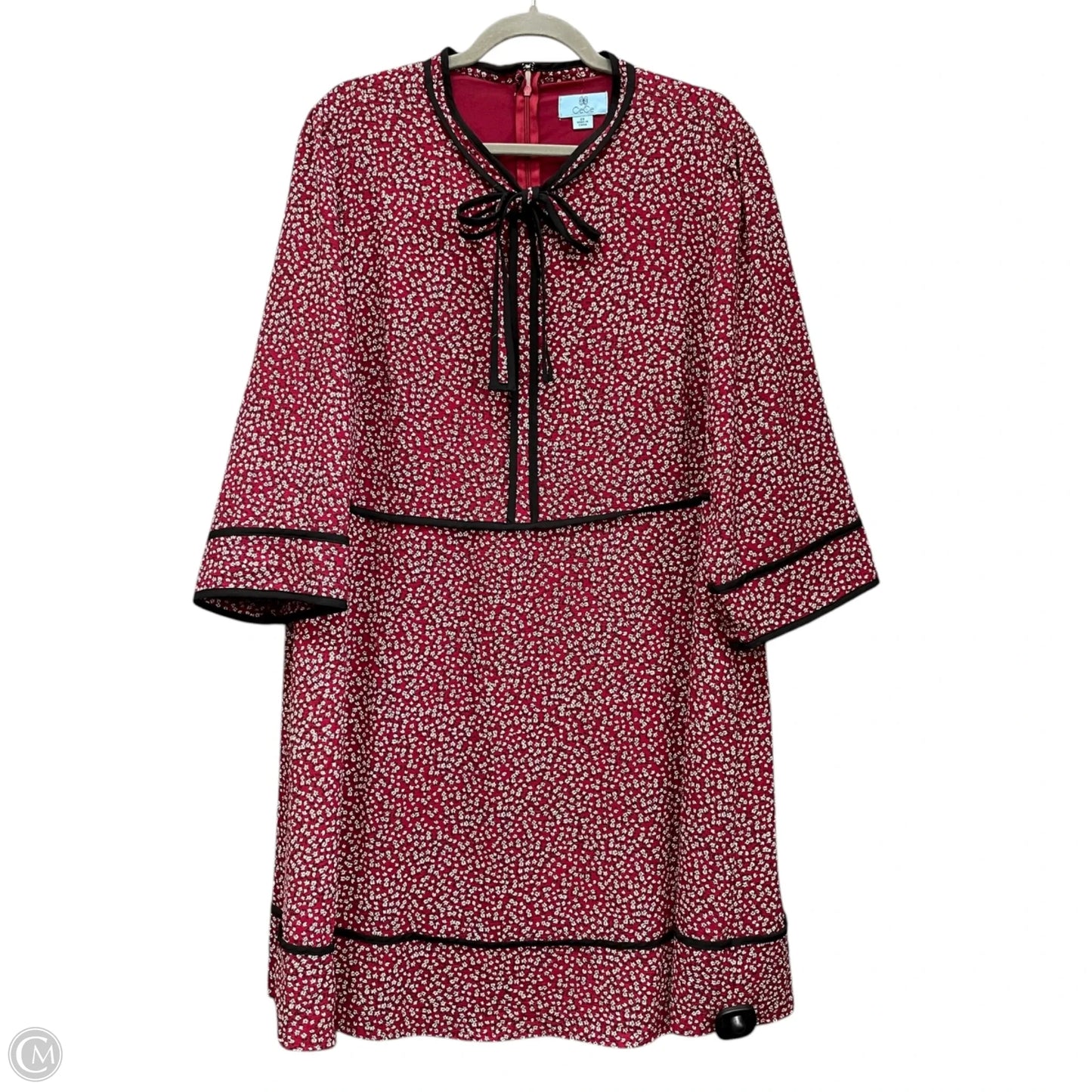 Dress Casual Short By Cece In Red & White, Size: 2x