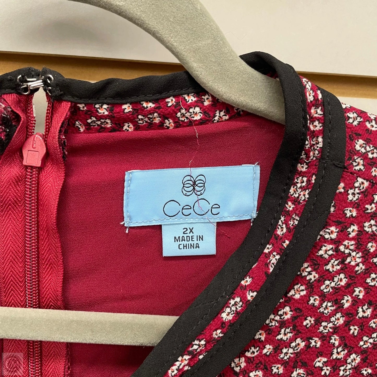 Dress Casual Short By Cece In Red & White, Size: 2x