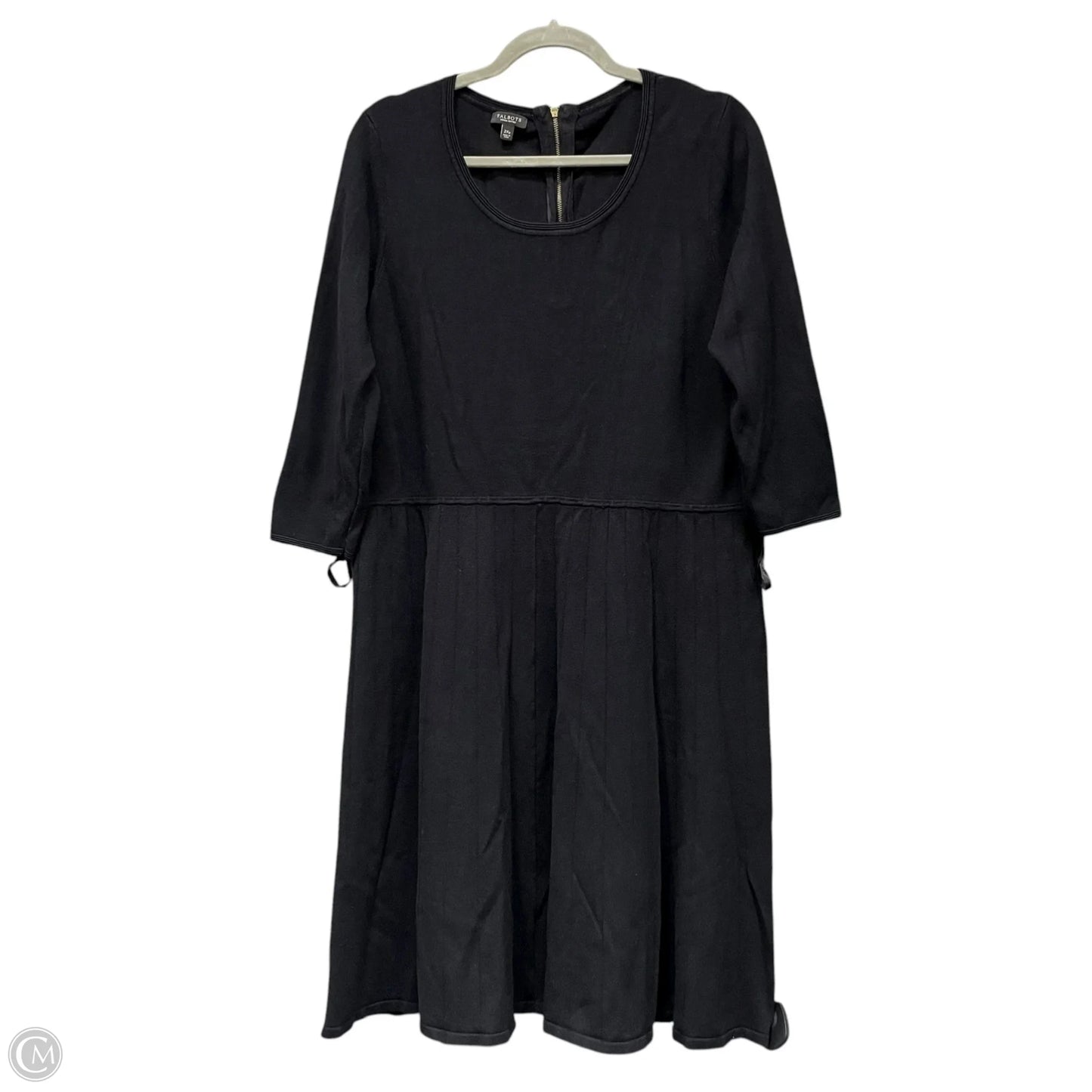 Dress Casual Midi By Talbots In Black, Size: 2x