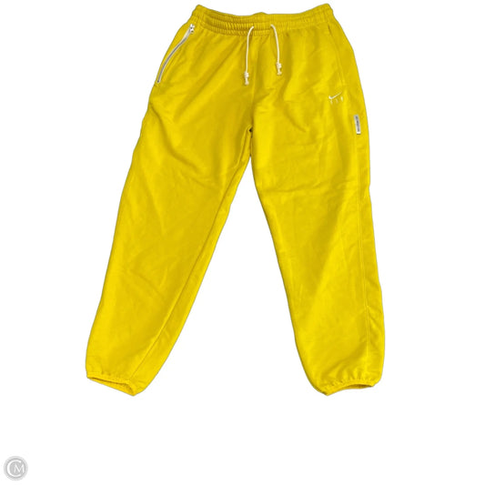 Athletic Pants By Nike In Yellow, Size: L