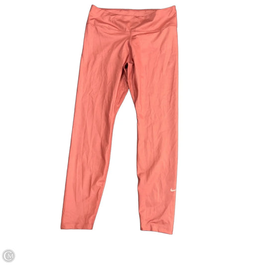 Athletic Leggings By Nike In Pink, Size: L