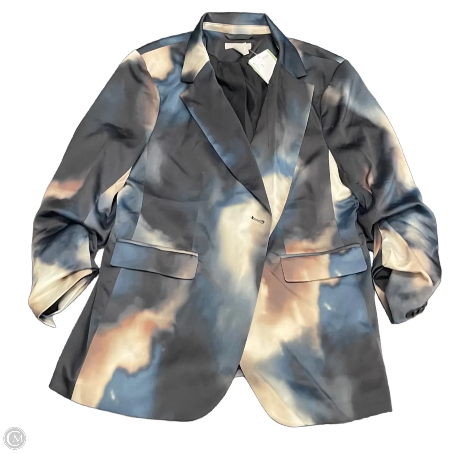 Blazer By H&m In Black & Blue, Size: Xl