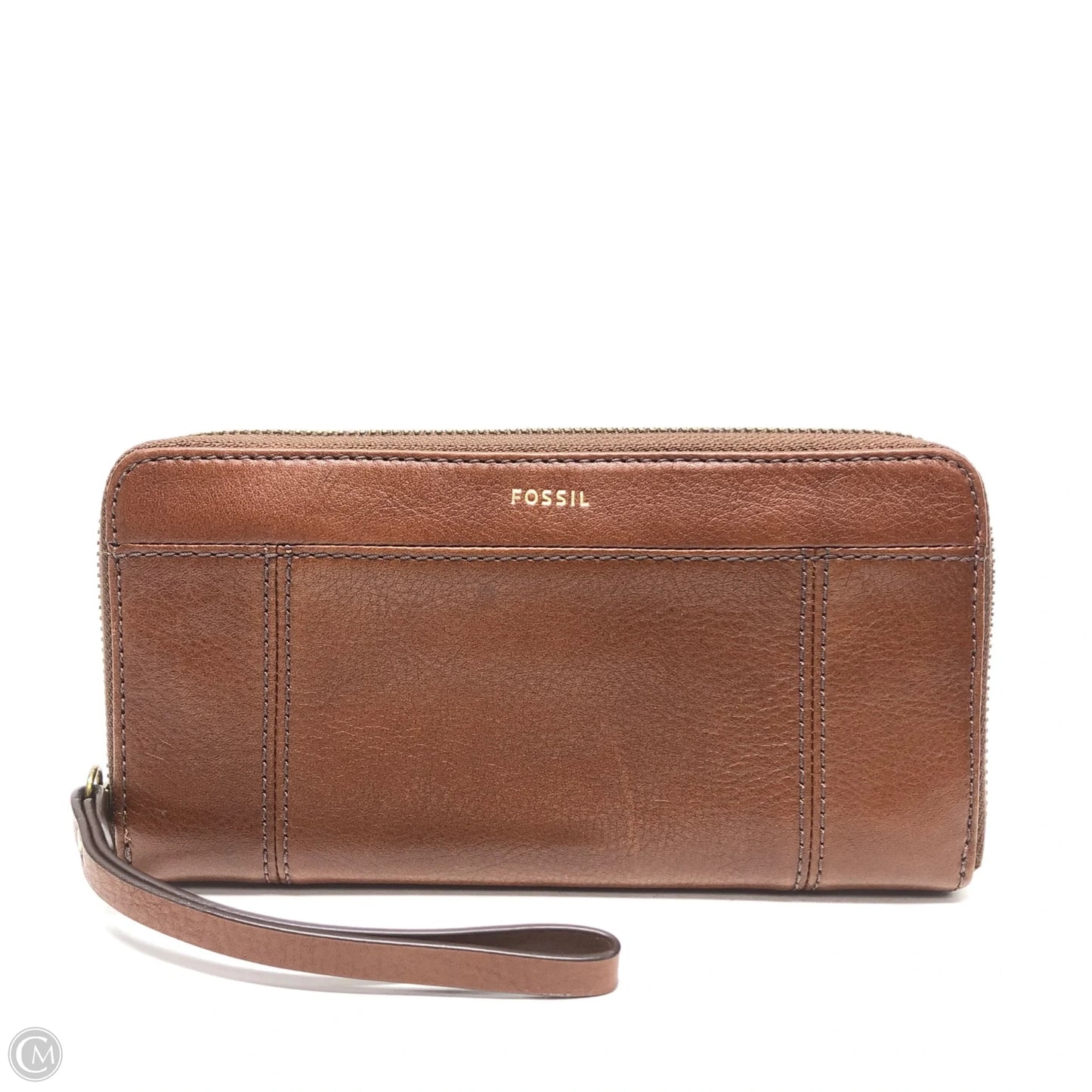 Wristlet Leather By Fossil, Size: Medium