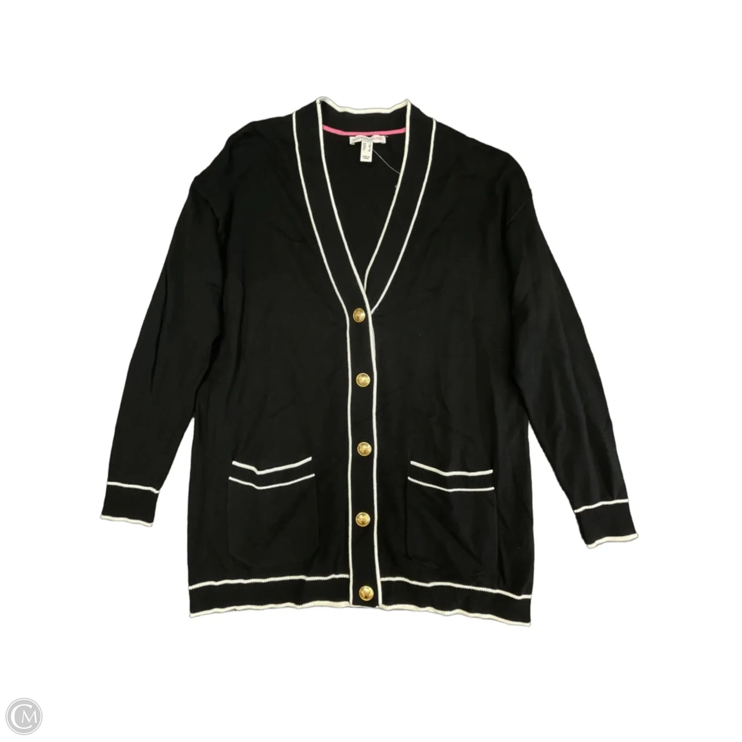Sweater By Isaac Mizrahi In Black & White, Size: S