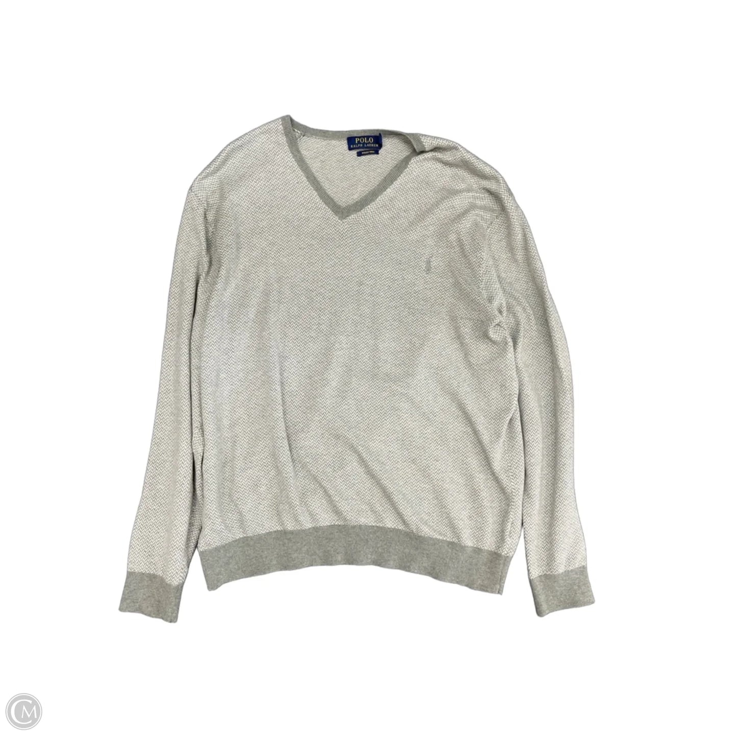 Top Long Sleeve By Polo Ralph Lauren In Grey, Size: L
