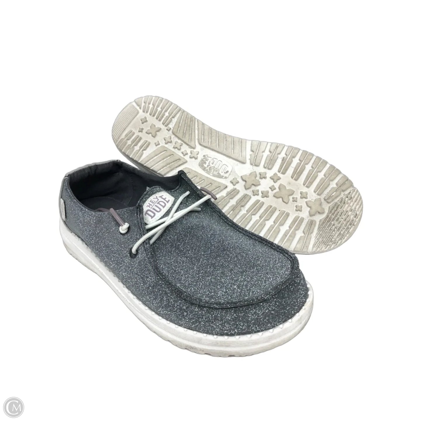 Shoes Flats By Hey Dude In Grey, Size: 7