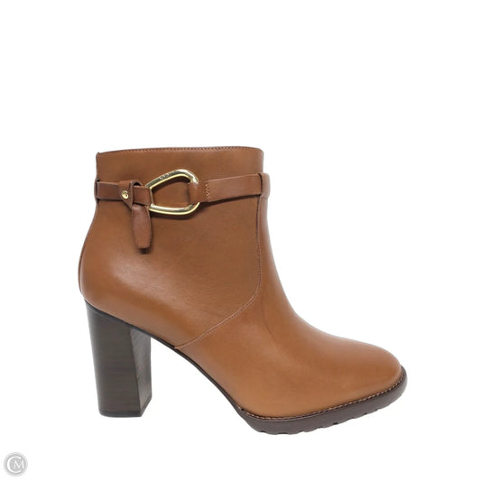 Boots Ankle Heels By Lauren By Ralph Lauren In Brown, Size: 7
