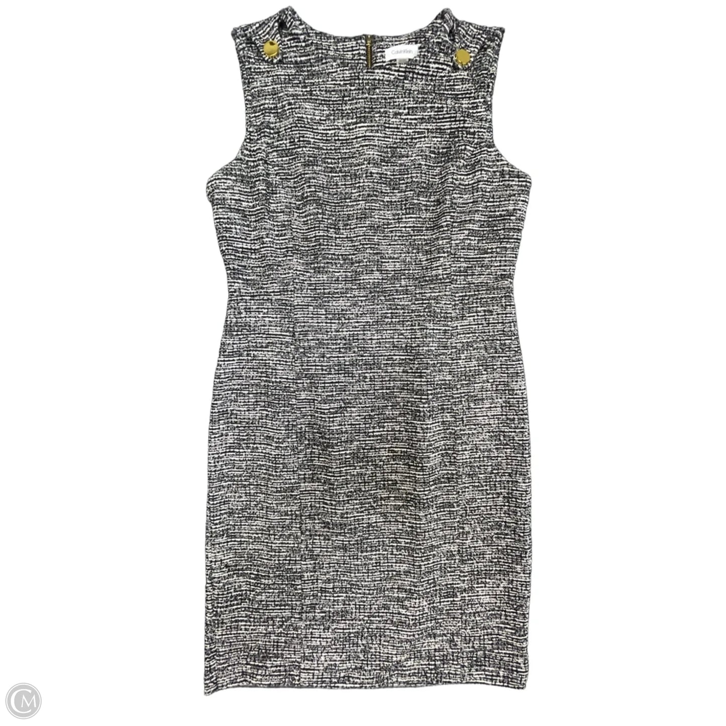 Dress Work By Calvin Klein In Black & White, Size: 14
