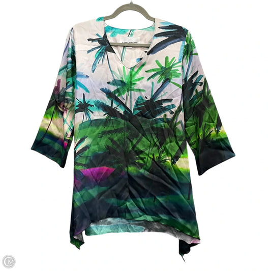 Top 3/4 Sleeve By Caroline Rose In Multi-colored, Size: Xs