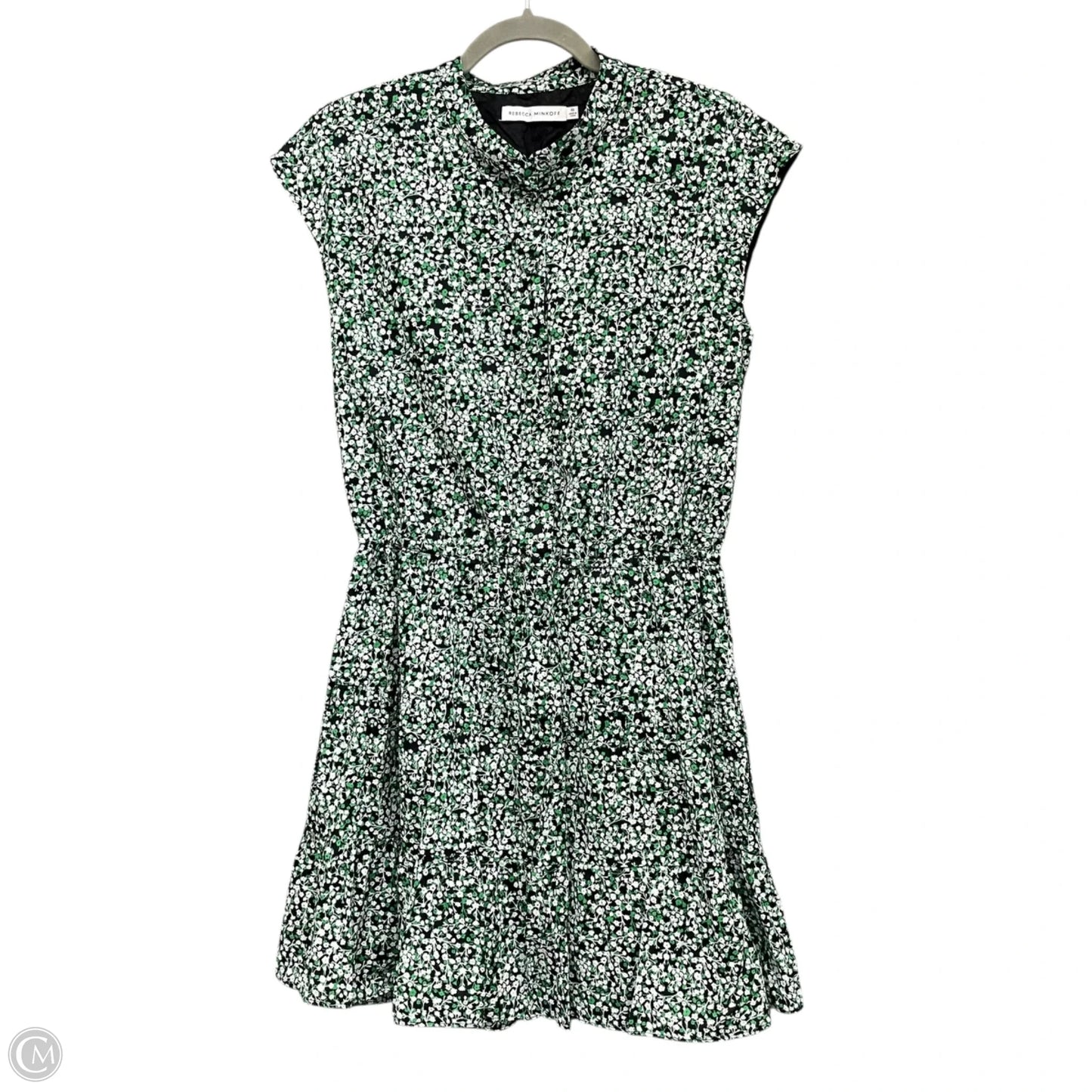 Dress Designer By Rebecca Minkoff In Green & White, Size: M