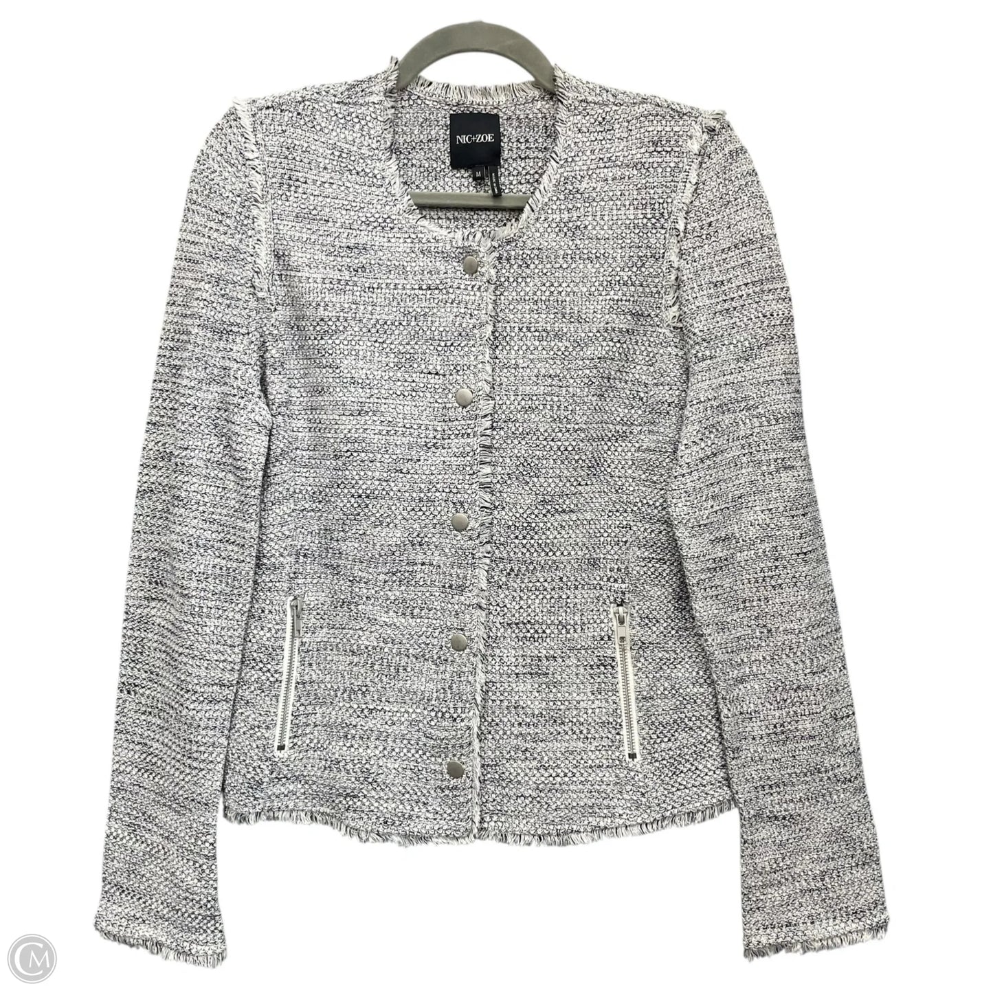 Blazer By Nic + Zoe In Blue & White, Size: M