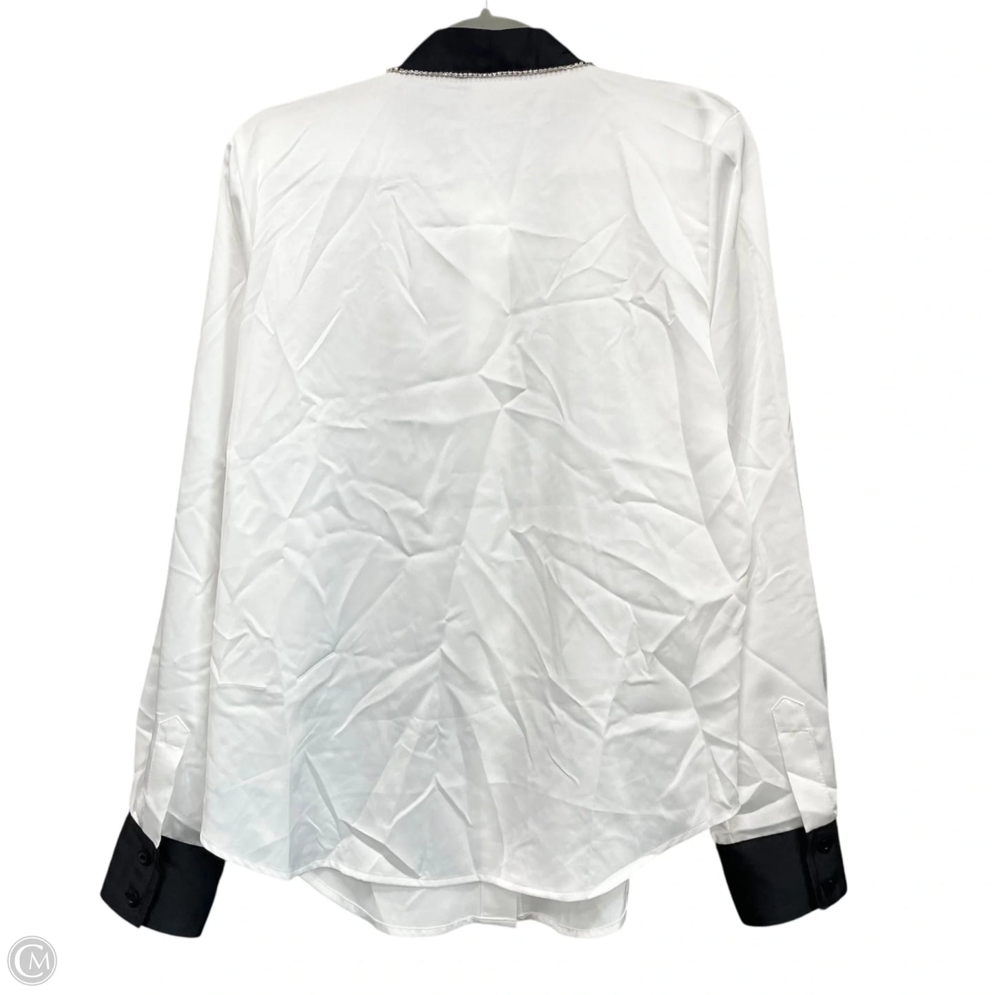 Top Long Sleeve Designer By Karl Lagerfeld In White, Size: M