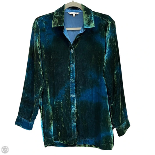 Top Long Sleeve By John Mark In Green, Size: S