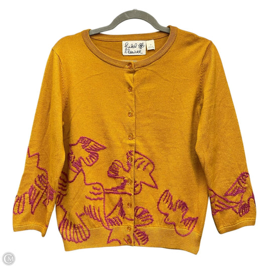 Cardigan By Field Flower In Pink & Yellow, Size: M