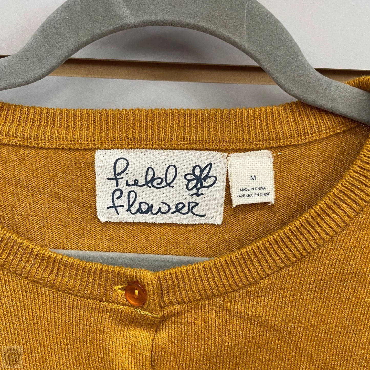 Cardigan By Field Flower In Pink & Yellow, Size: M