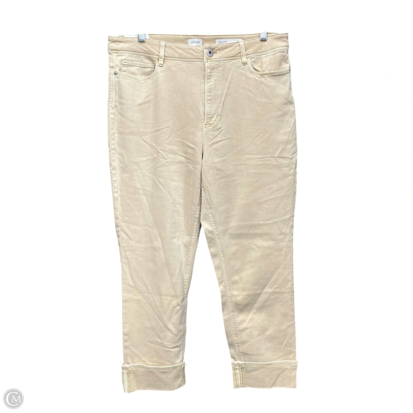 Jeans Cropped By J. Jill In Beige, Size: 12