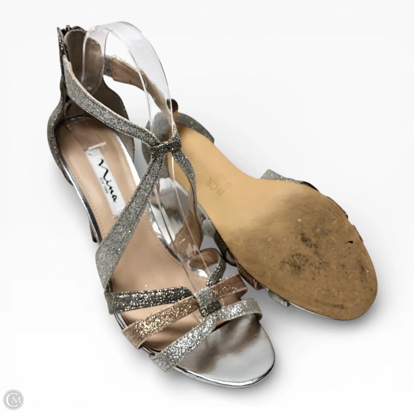 Shoes Heels Stiletto By Nina In Gold, Size: 9.5