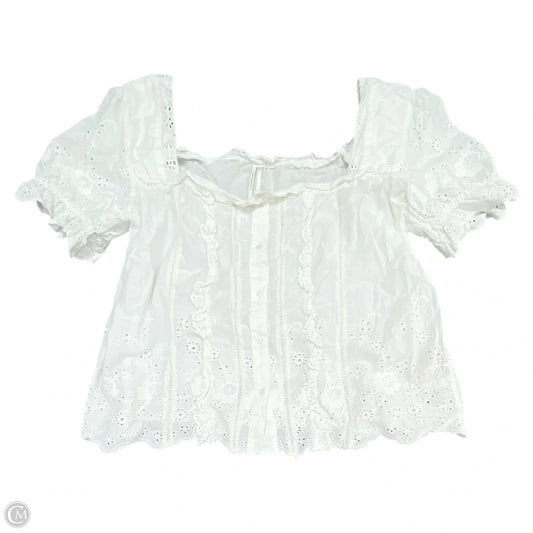 Top Short Sleeve By Clothes Mentor In White, Size: Xl