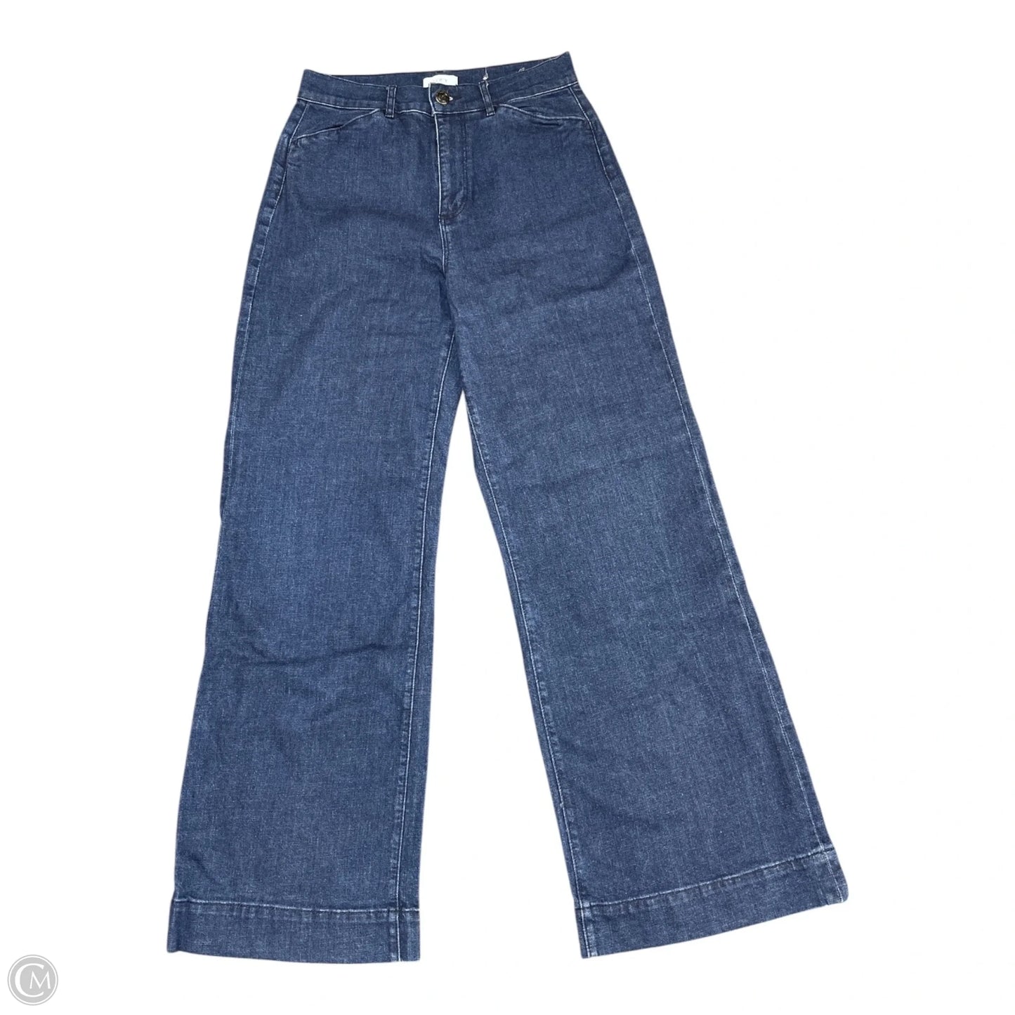 Jeans Wide Leg By Loft In Blue Denim, Size: 4