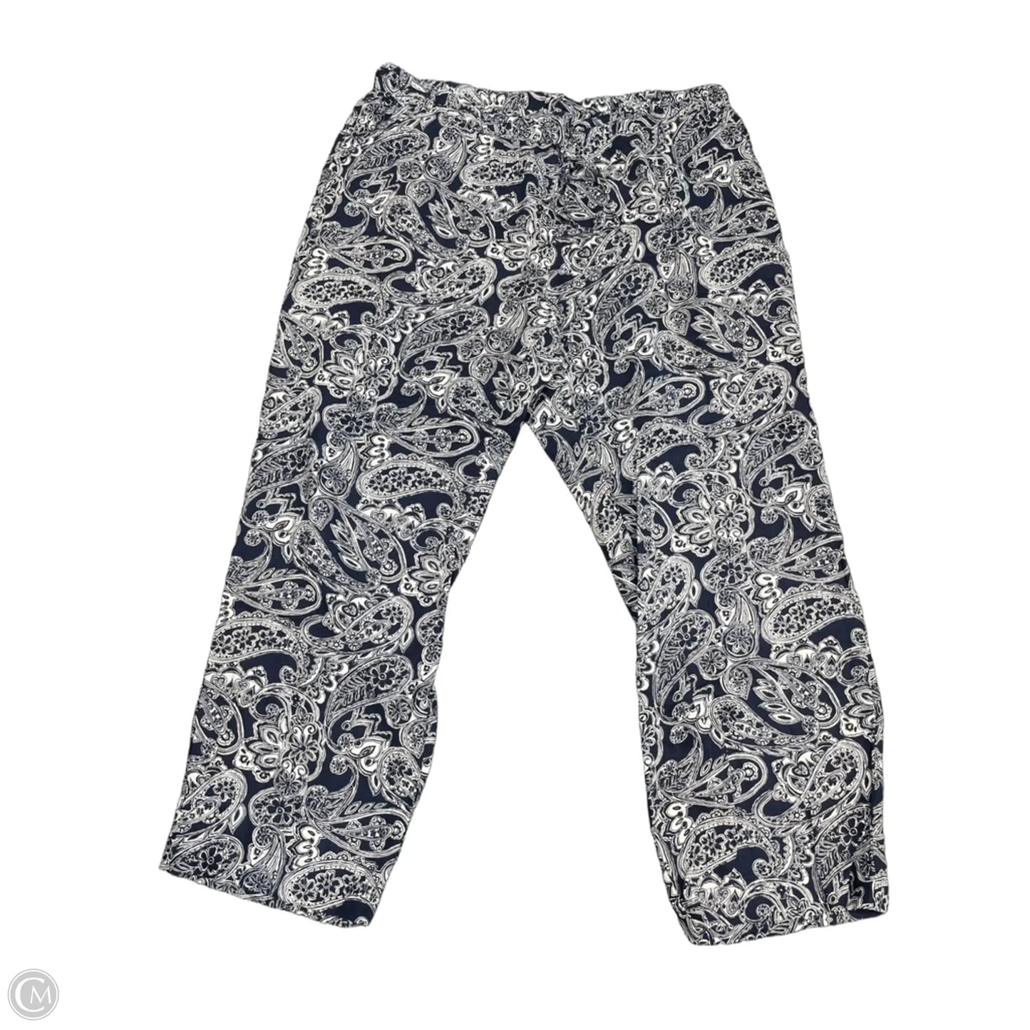 Pants Lounge By Clothes Mentor In Blue & White, Size: 16