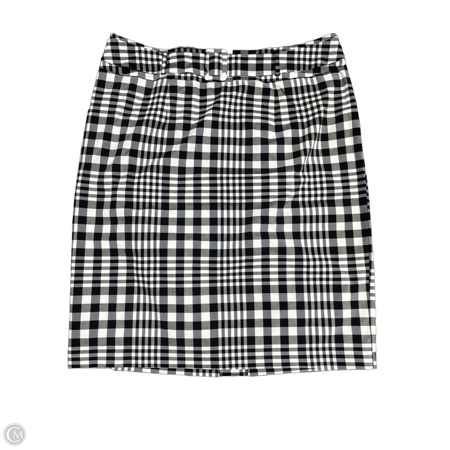 Skirt Midi By Cato In Black & White, Size: 20