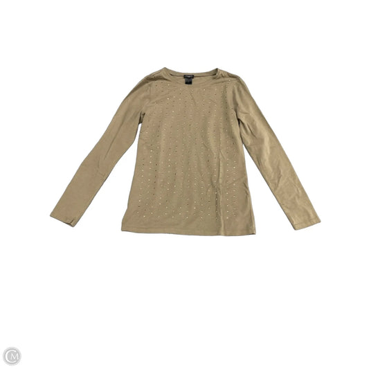 Top Long Sleeve By Ann Taylor In Taupe, Size: Xs