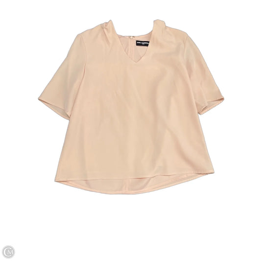 Top Short Sleeve By Karl Lagerfeld In Pink, Size: M