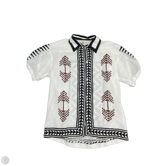 Top Short Sleeve By Clothes Mentor In Brown & Tan, Size: Osfm