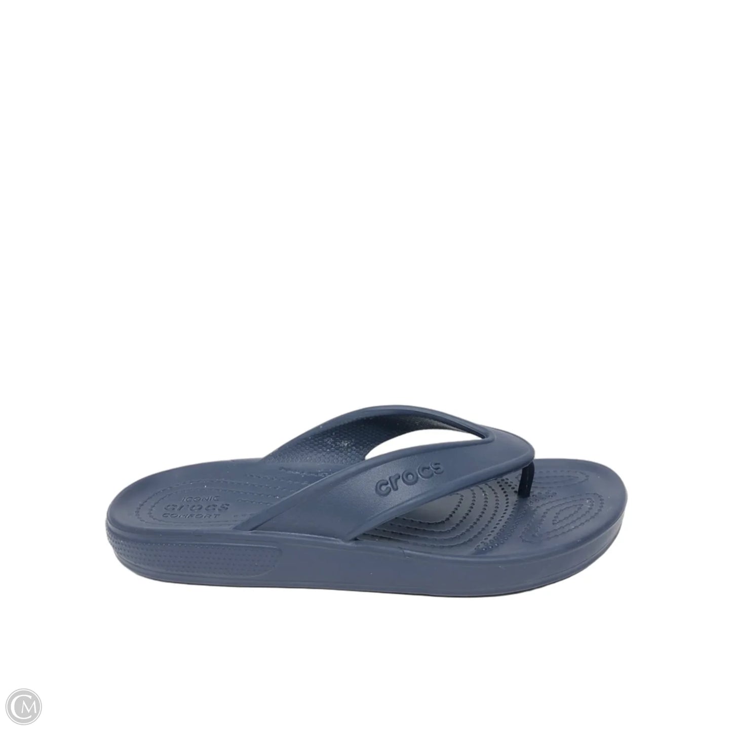 Sandals Flats By Crocs In Navy, Size: 9