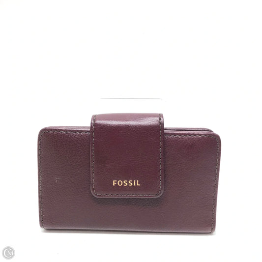 Wallet Leather By Fossil, Size: Small