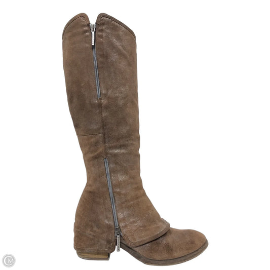 Boots Knee Heels By Donald Pliner In Brown, Size: 8