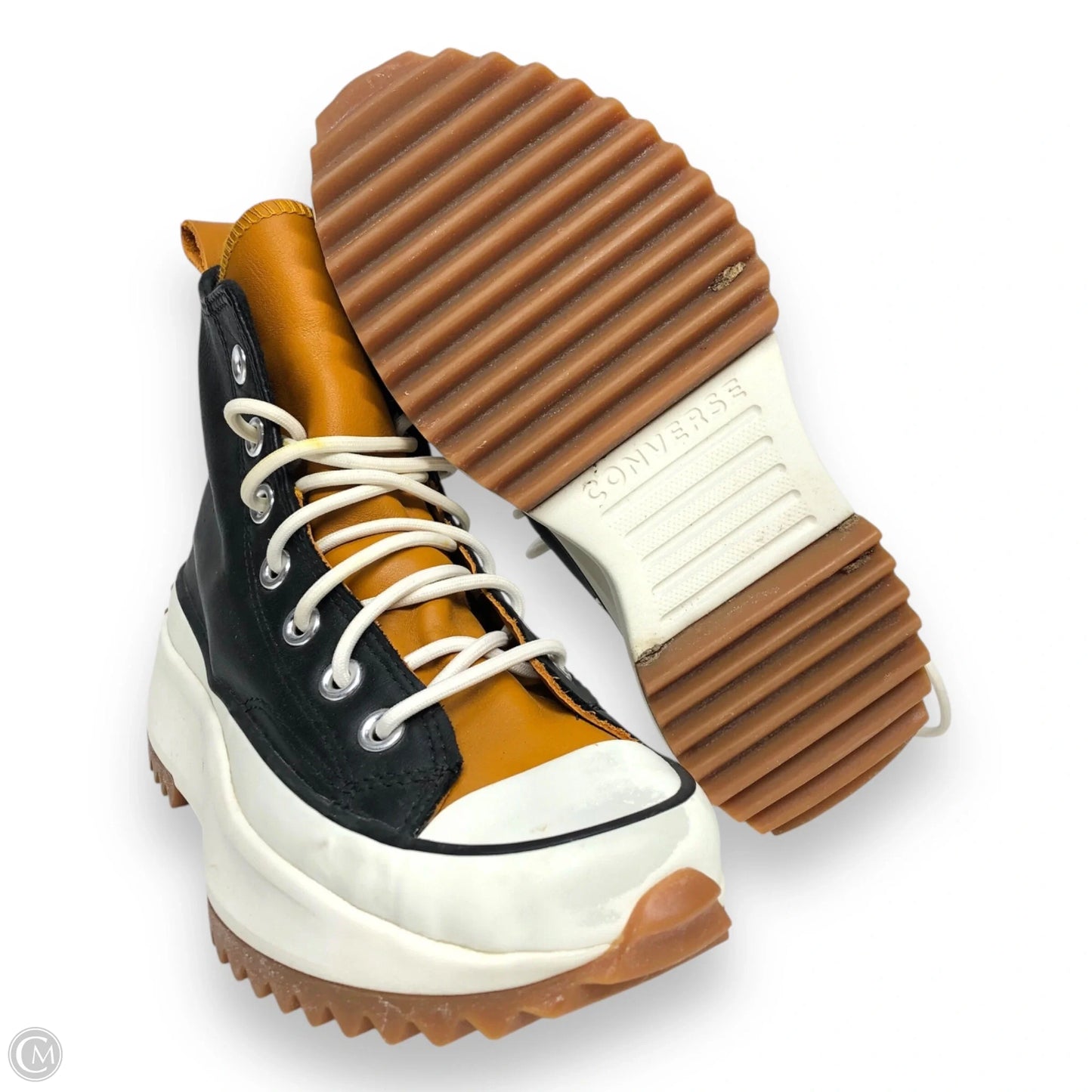 Shoes Sneakers Platform By Converse In Black & Brown, Size: 6
