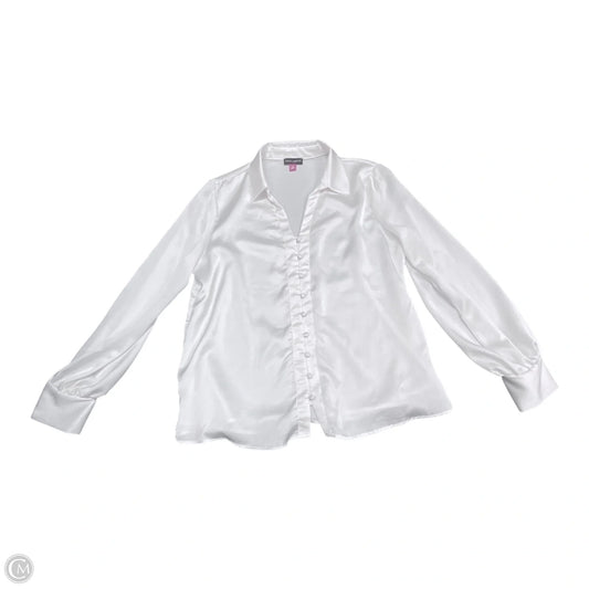 Top Long Sleeve By Vince Camuto In White, Size: M