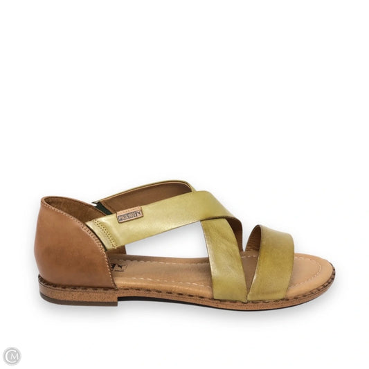 Sandals Flats By Pikolinos In Brown & Green, Size: 12