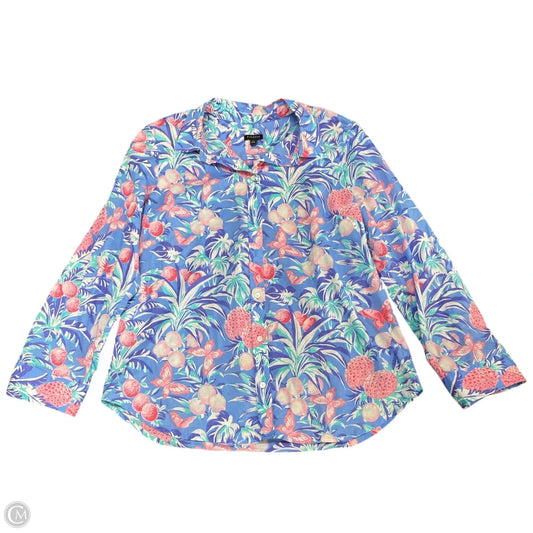 Top Long Sleeve By Talbots In Multi-colored, Size: L