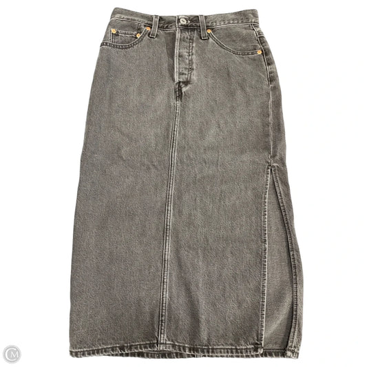 Skirt Midi By Levis In Black Denim, Size: 24