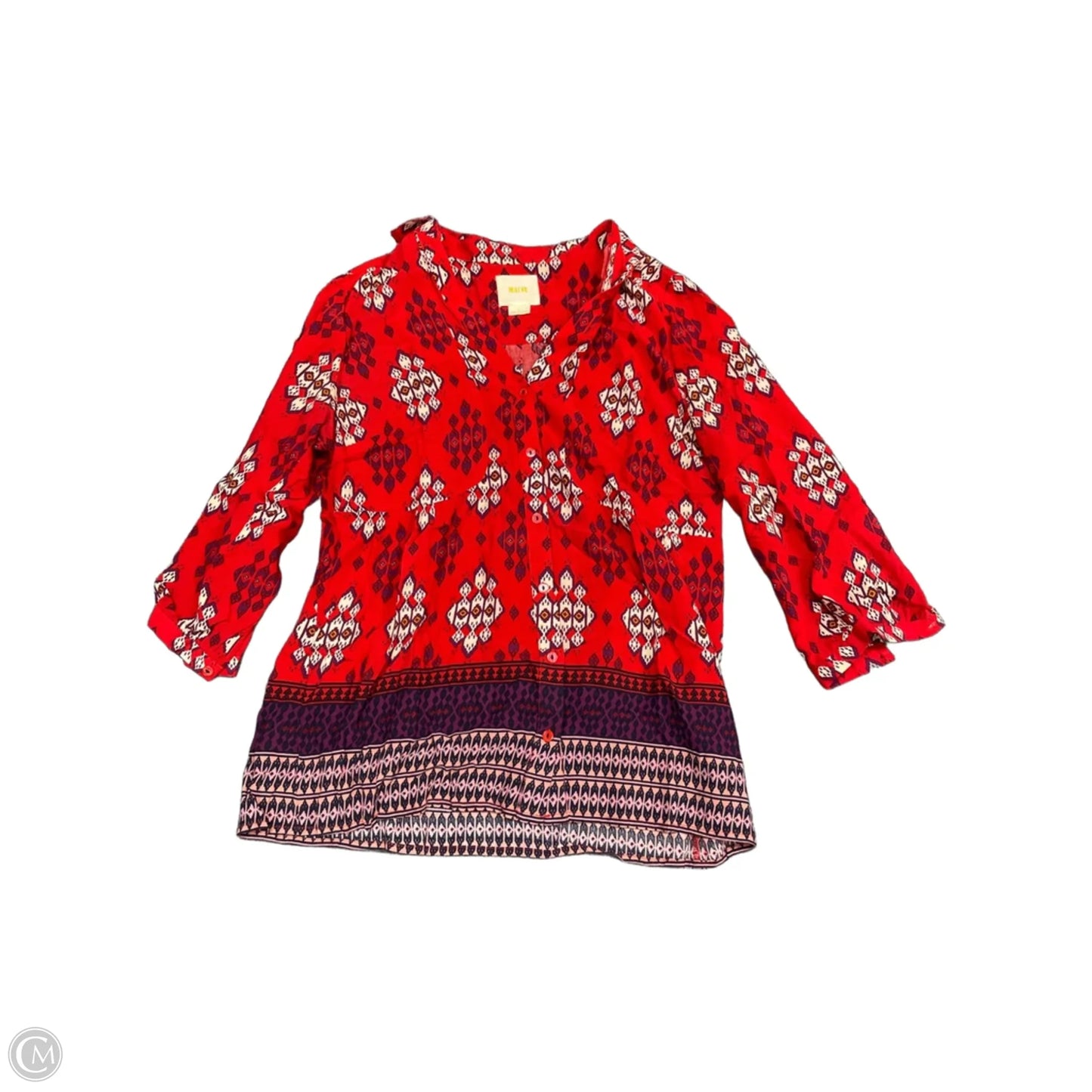 Top 3/4 Sleeve By Maeve In Red, Size: 4