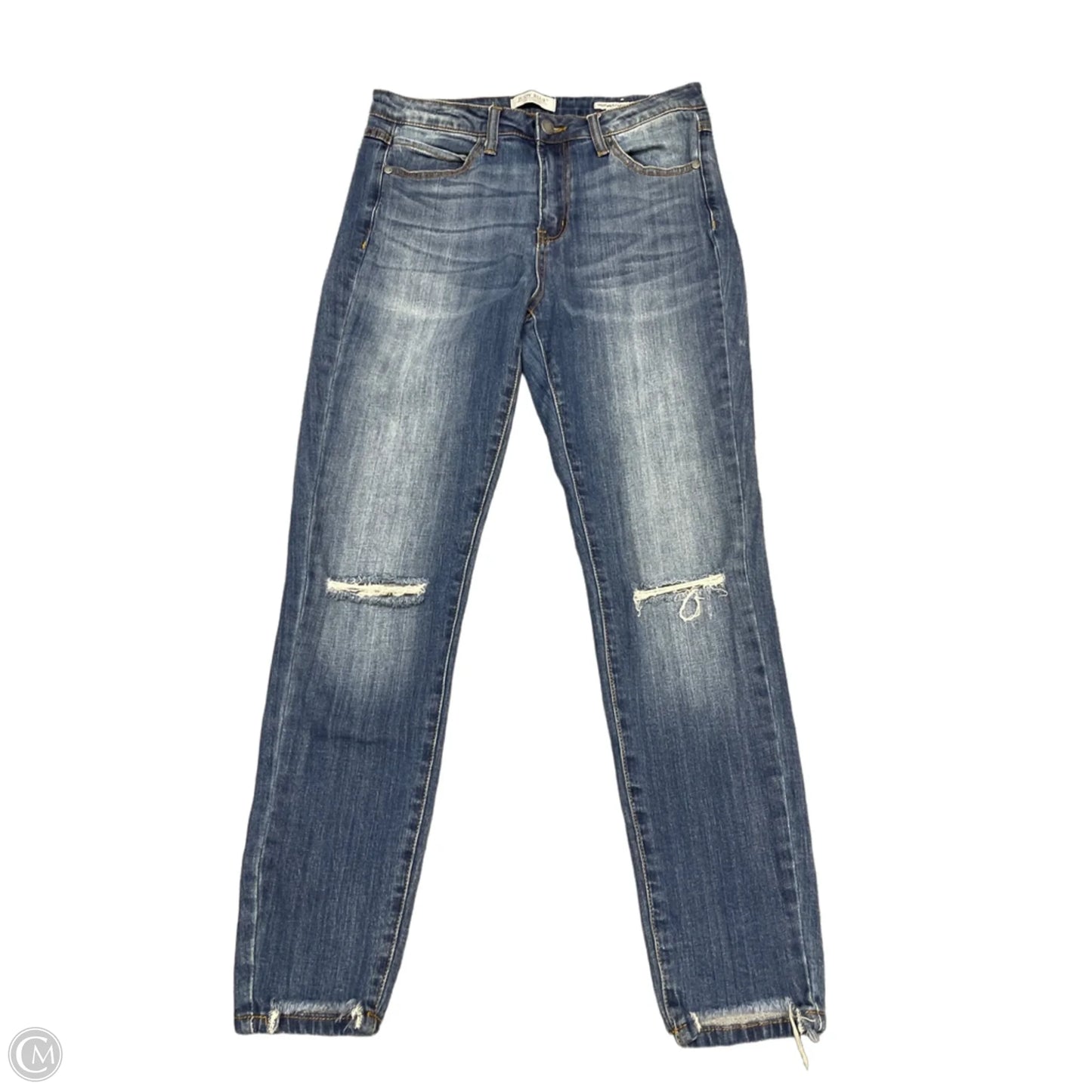 Jeans Skinny By Judy Blue In Blue Denim, Size: 30