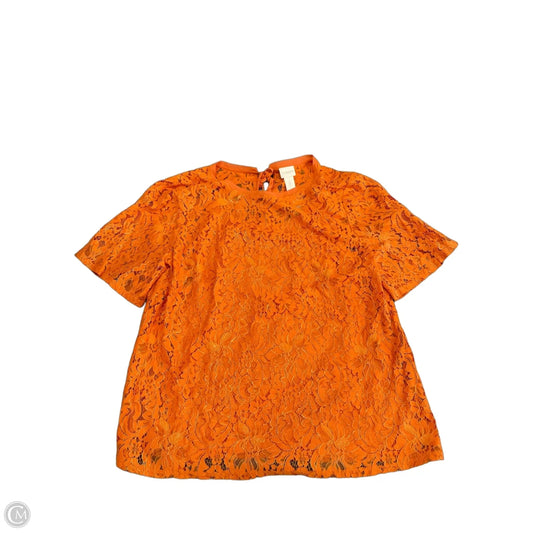 Top Short Sleeve By Chicos In Orange, Size: L