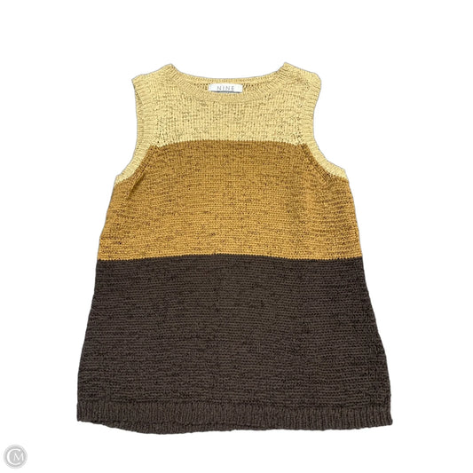 Top Sleeveless By Nine And Company In Brown, Size: M