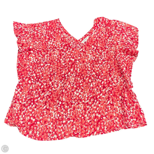 Top Short Sleeve By Liverpool In Pink & White, Size: 2x