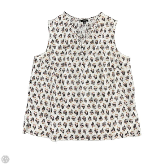Top Sleeveless By Talbots In Floral Print, Size: Xl