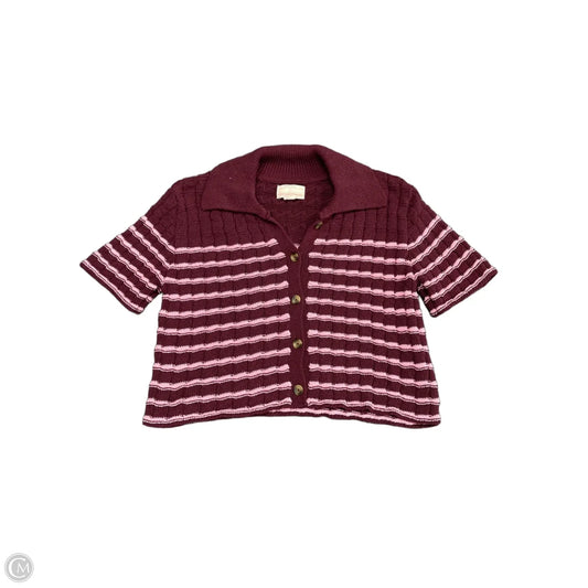 Top Short Sleeve By Kimichi Blue In Maroon, Size: S