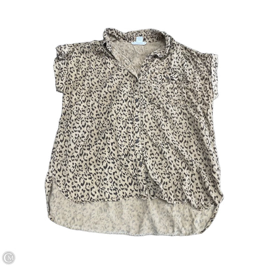 Top Sleeveless By C And C In Leopard Print, Size: M