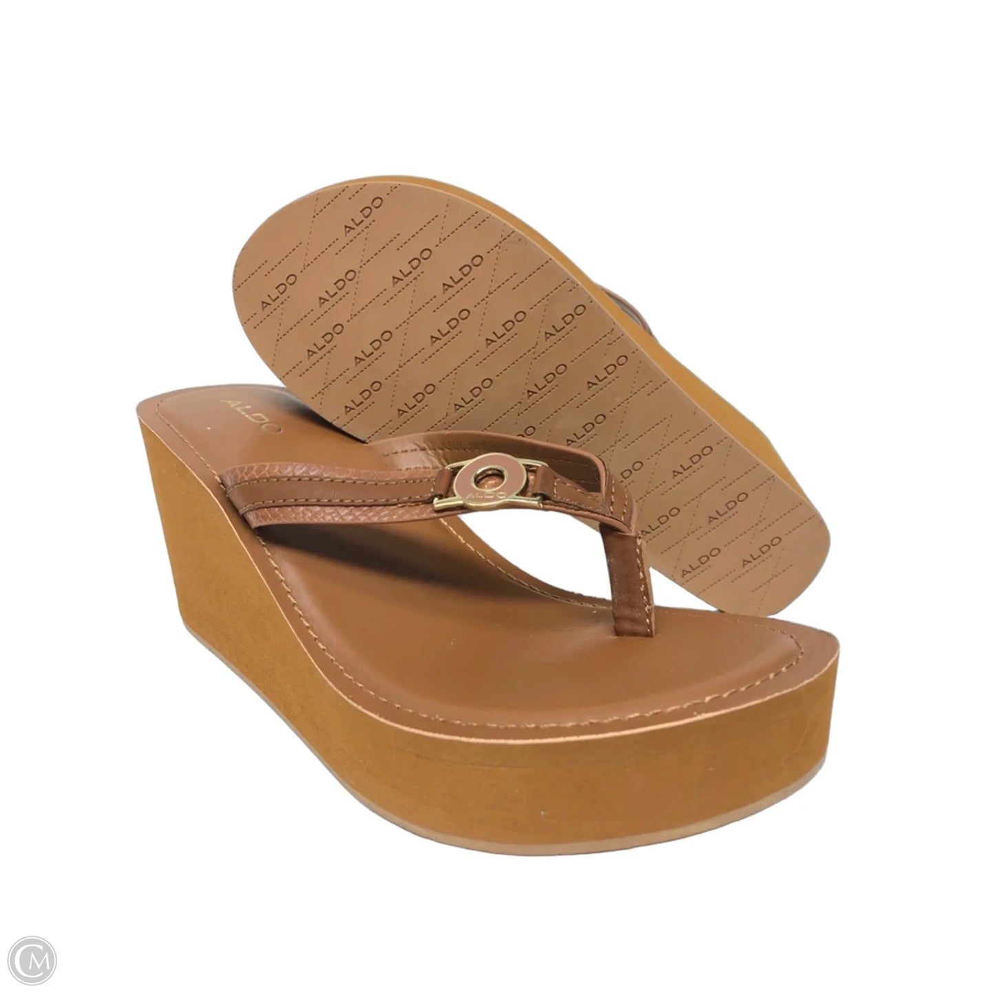 Sandals Heels Platform By Aldo In Brown, Size: 7.5