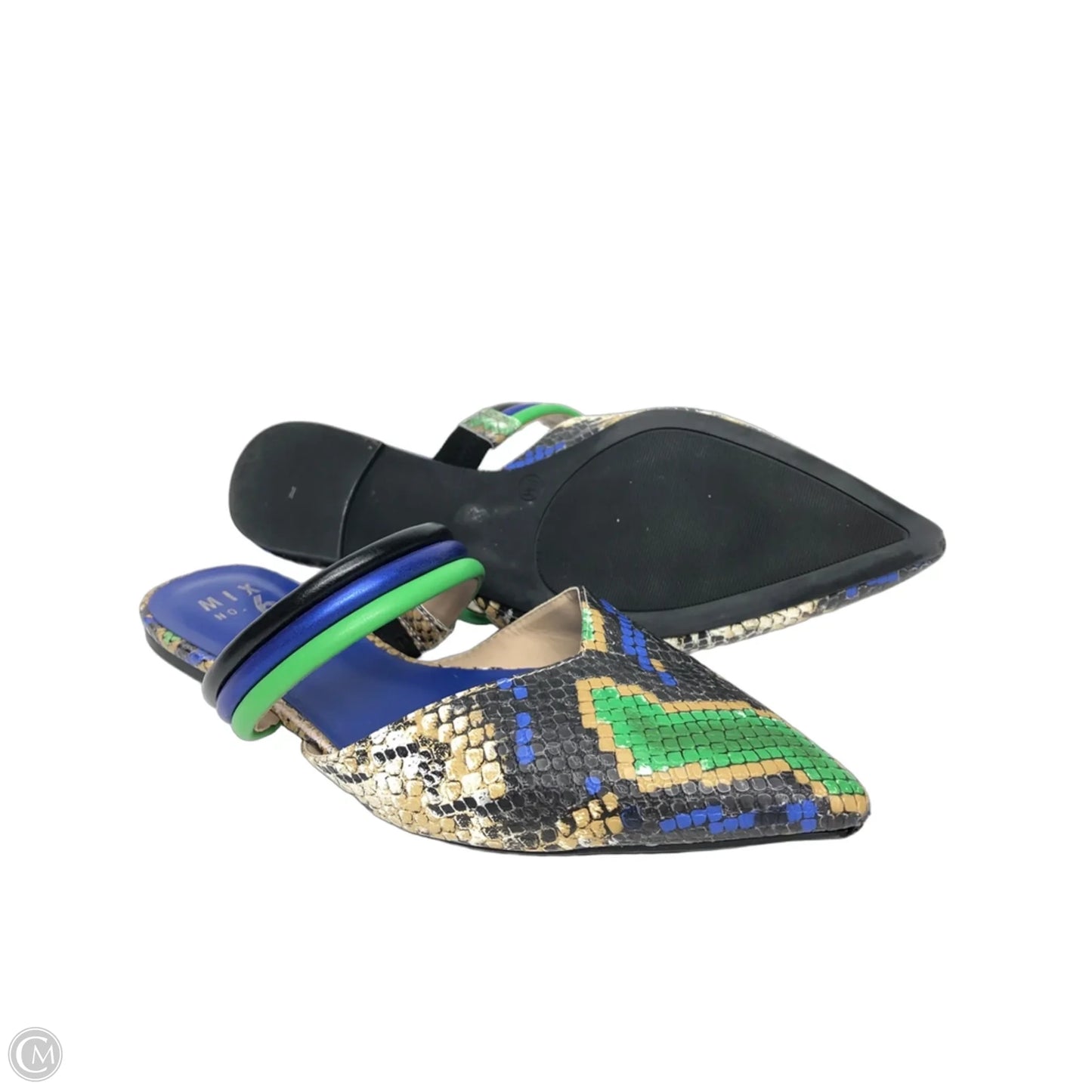 Sandals Flats By Mix No 6 In Snakeskin Print, Size: 8